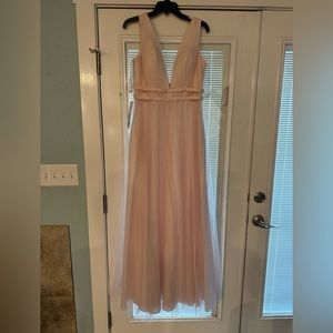 Azazie Bridesmaid Dress. Size 10 / Blushing Pink. Never worn.